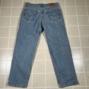 Vintage Levi's 550 Jeans Mens 36x31 Light Blue Denim Wide Leg Baggy Skate Grunge